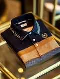 Men's Modern Artistic Button Short Sleeve Polo Shirt | Premium Business Casual Polo for Men