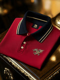 Men's Vintage Business Long Sleeve Polo Shirt | Premium Classic Business Casual Polo for Men