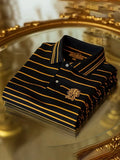 Men's Executive Signature Logo Button Short Sleeve Polo Shirt | Premium Business Casual Polo for Men