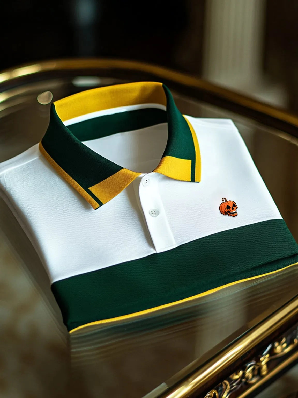 Men's Signature Artistic Button Short Sleeve Polo Shirt | Premium Business Casual Polo for Men