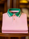 Men's Heritage Classic Logo Button Polo Shirt | Premium Business Casual Short Sleeve Polo for Men