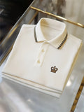 Men's Heritage Business Long Sleeve Polo Shirt | Premium Vintage Smart Casual Polo for Men