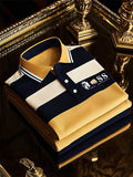 Men's Modern Printed Business Casual Polo Shirt | Premium Printed Polo T-Shirt for Men